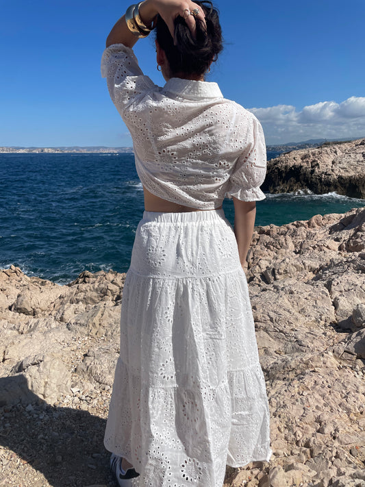 Ensemble alba blanc